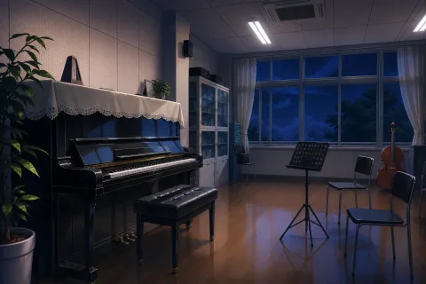 연습실 · 밤