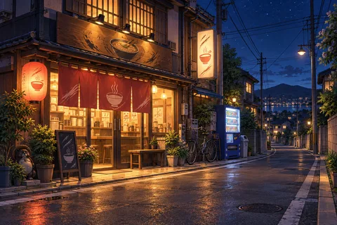 라멘집 · 밤