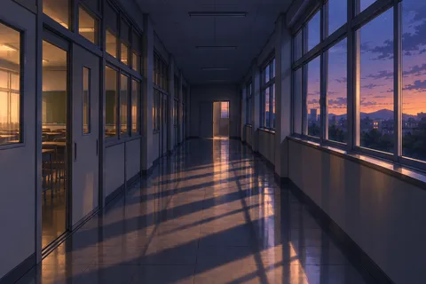 학교복도 · 저녁