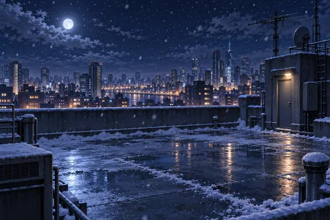도시옥상 · 밤
