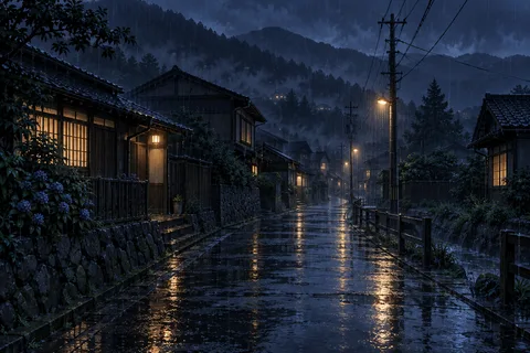 마을 · 밤