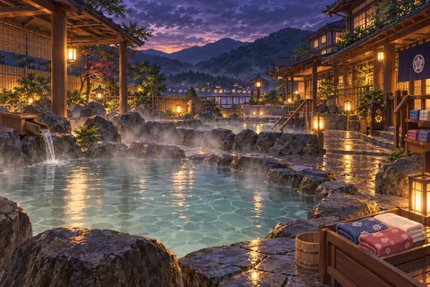 온천 · 저녁