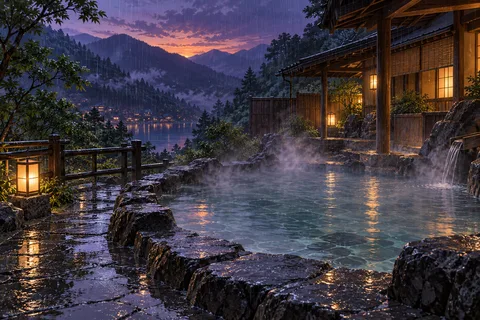 온천 · 저녁