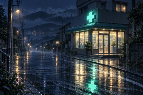 약국 · 밤