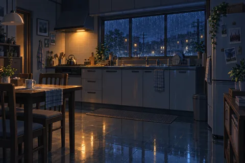 부엌 · 밤